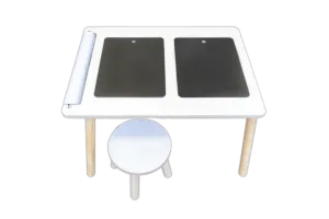Sensory Bin Table and Stool (includes bins, cover, paper roll holder, and 25m of paper)