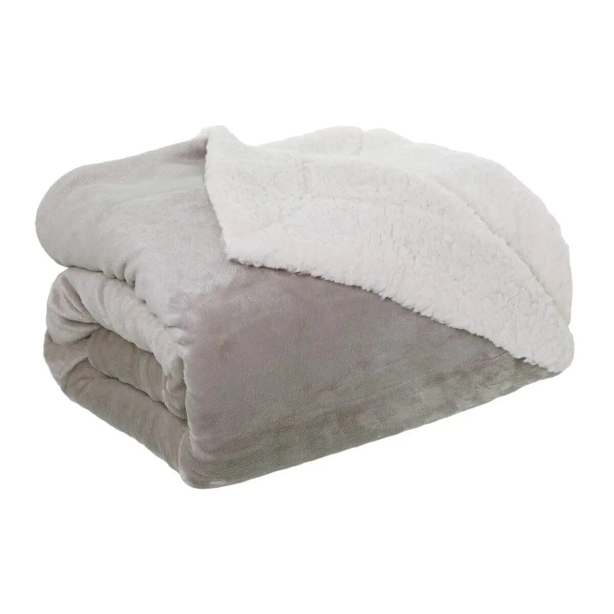 Sherpa Blanket and Sherpa Cushion Set