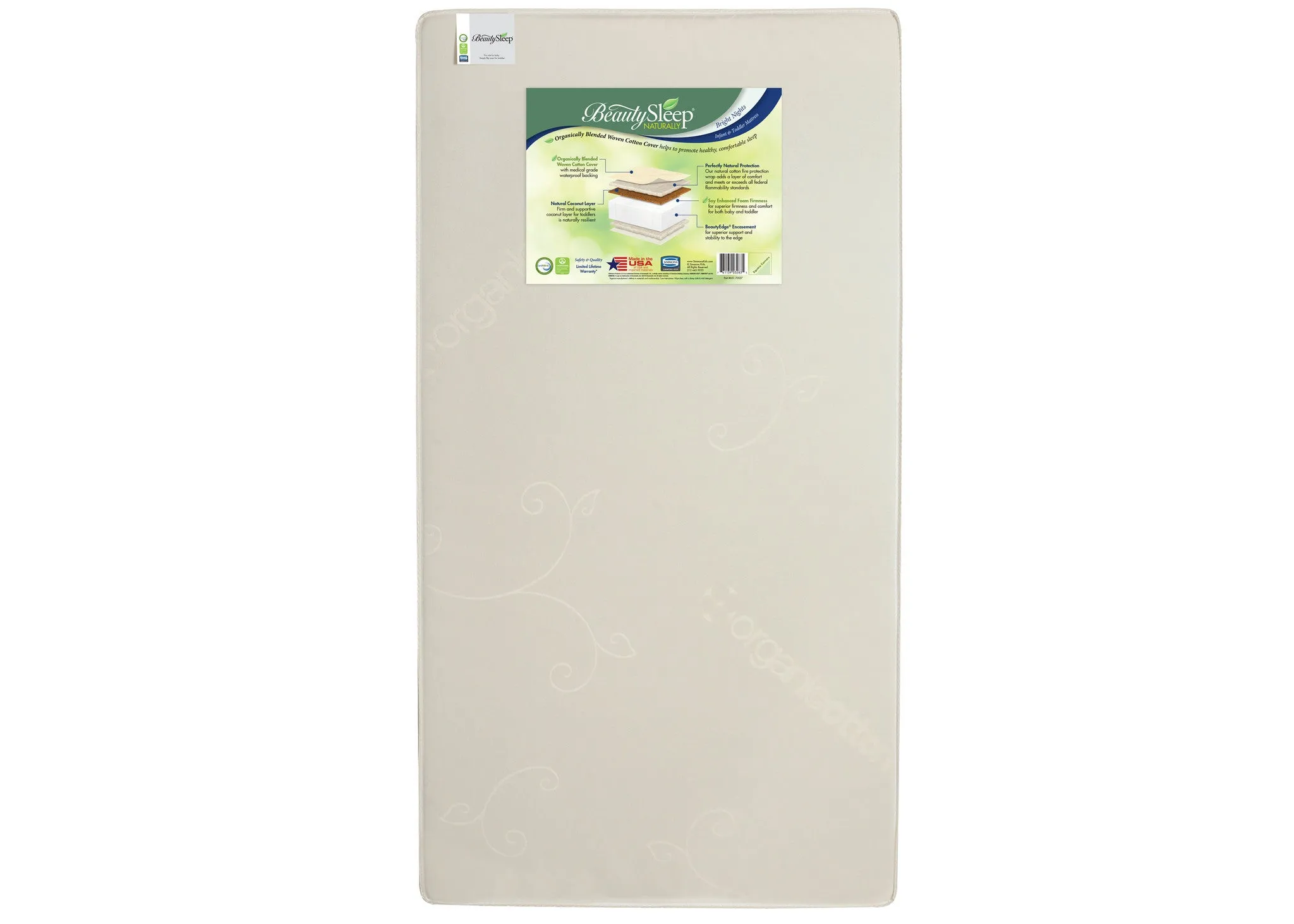Simmons Kids BeautySleep® Naturally Bright Nights Crib & Toddler Mattress