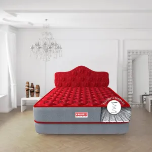 SLEEPSPA by COIRFIT Euphoria Normal Top 10' Inch Queen Size Bonell Spring Mattress with 6 Year Warranty | Orthopedic Pro - Doctor Recommended | PU Foam for Better Support & Comfort (78X70X10, RED)