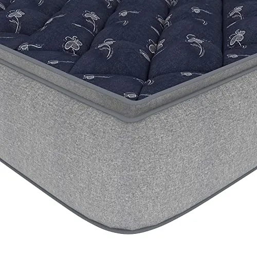 SLEEPSPA by COIRFIT Euphoria Normal Top 8 Inch Single Size Bonnell Spring Mattress with 6 Year Warranty | Orthopedic Pro - Doctor Recommended | Pressure Relieving | PU Foam for Support (Blue,72x42x8)