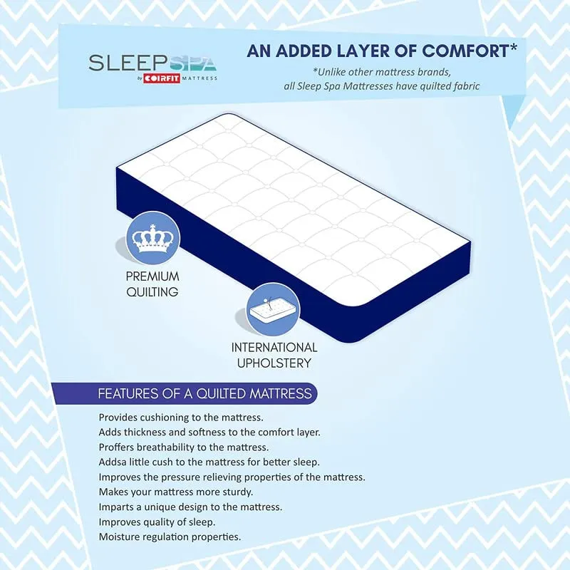 SLEEPSPA Dual Comfort -Hard and Soft-with Soft Comfort Cubes and Rebotech 4 Inch King Size High Resilience (HR) Foam Mattress | 7 Years Warranty (LxW: 72X72X4)