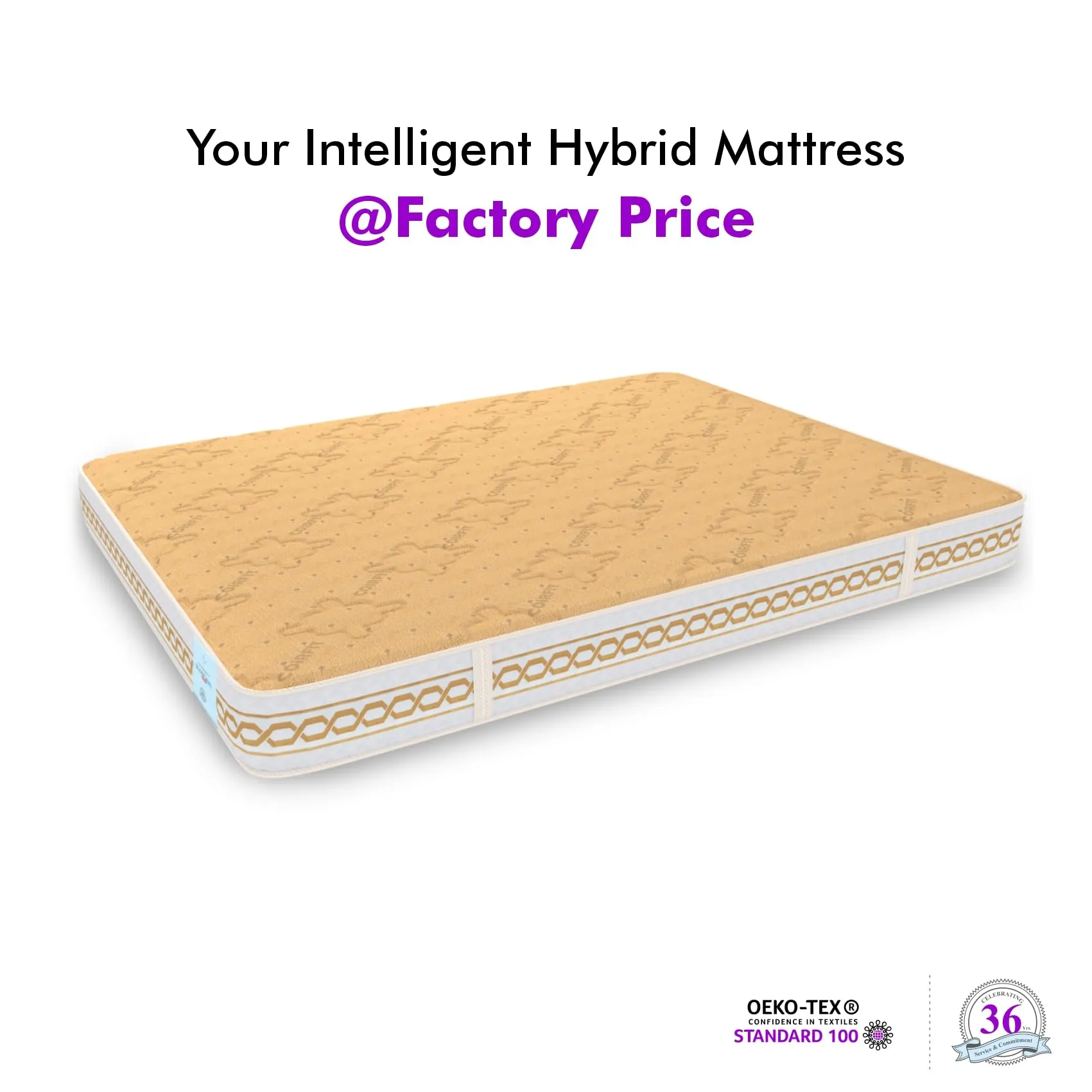 SLEEPSPA Super Contour High Tensile Bonnell Spring 6 inch Double Size Mattress | ISP Technology | for Hotel Like Comfort|for Hard Back Sleepers | with 7 Year Warranty (L x W: 78 inch x 48 inch)