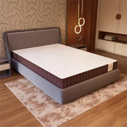sleepyhug Luxe Pro Pocket Spring Mattress | 5-Zone Orthopedic Support | 15 Years Warranty | Multi-Layer Comfort with CoolFlow Memory Foam | Bouncy Mattress | 78x60x8 Inches, Queen Size