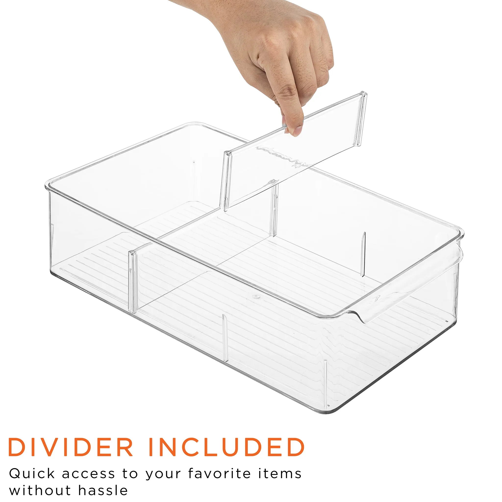 Storage Bin with Removable Compartments (Set of 3)