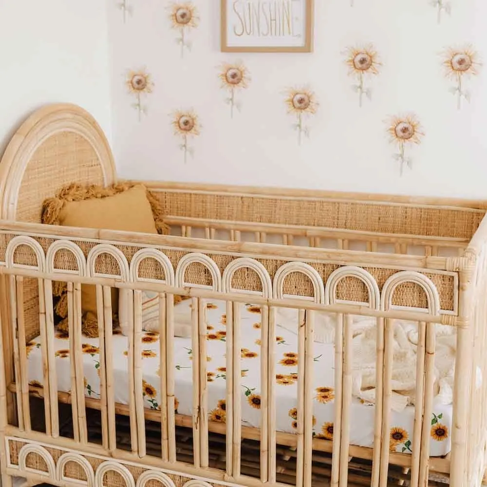Sunflower Organic Fitted Cot Sheet