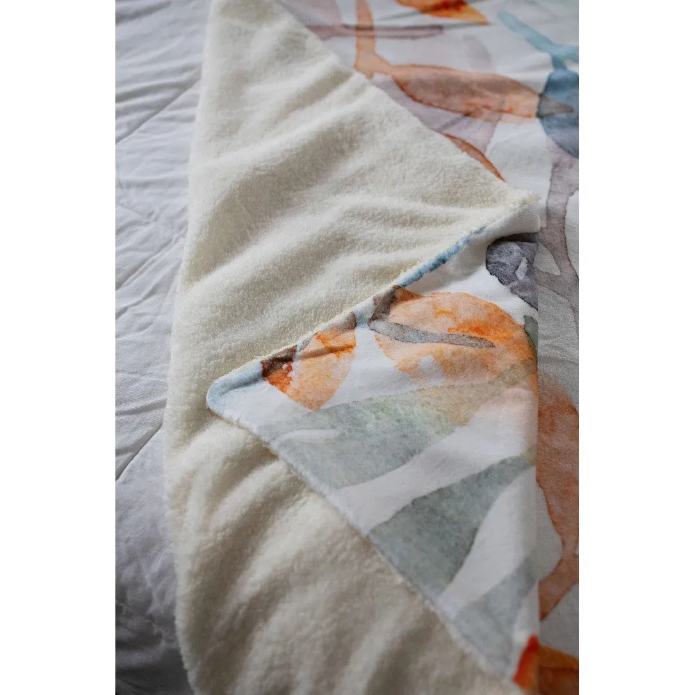 Super Soft Swirl Leaf Blanket