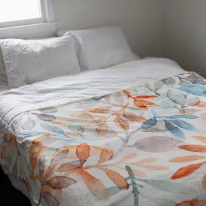 Super Soft Swirl Leaf Blanket
