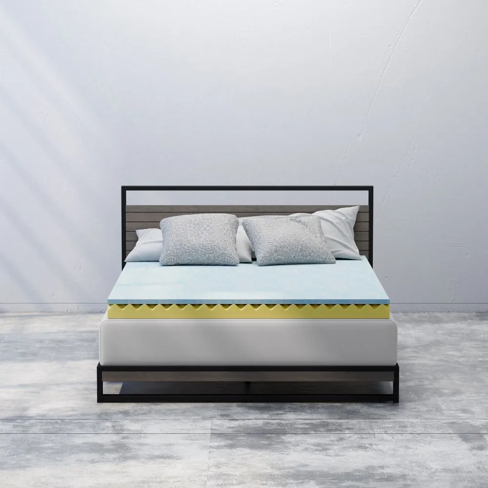 Swirl Gel Cooling Memory Foam Mattress Topper