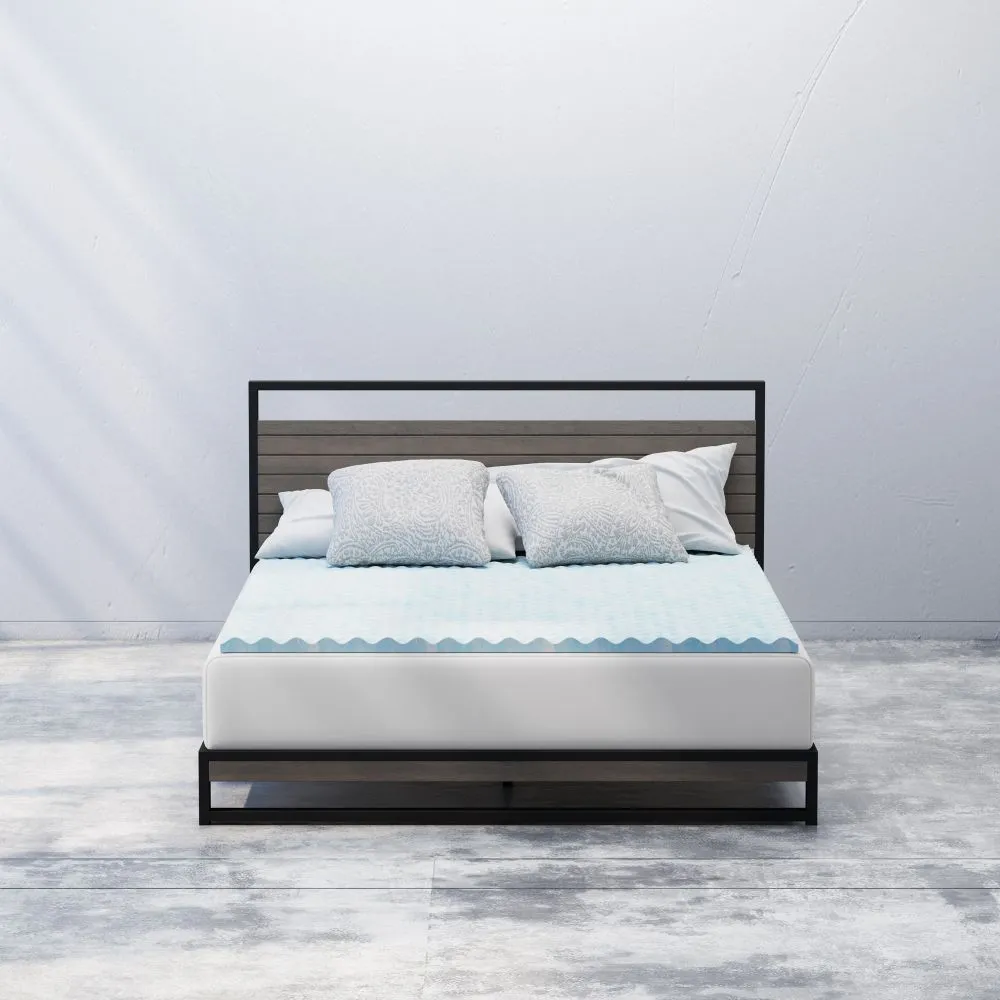 Swirl Gel Cooling Memory Foam Mattress Topper