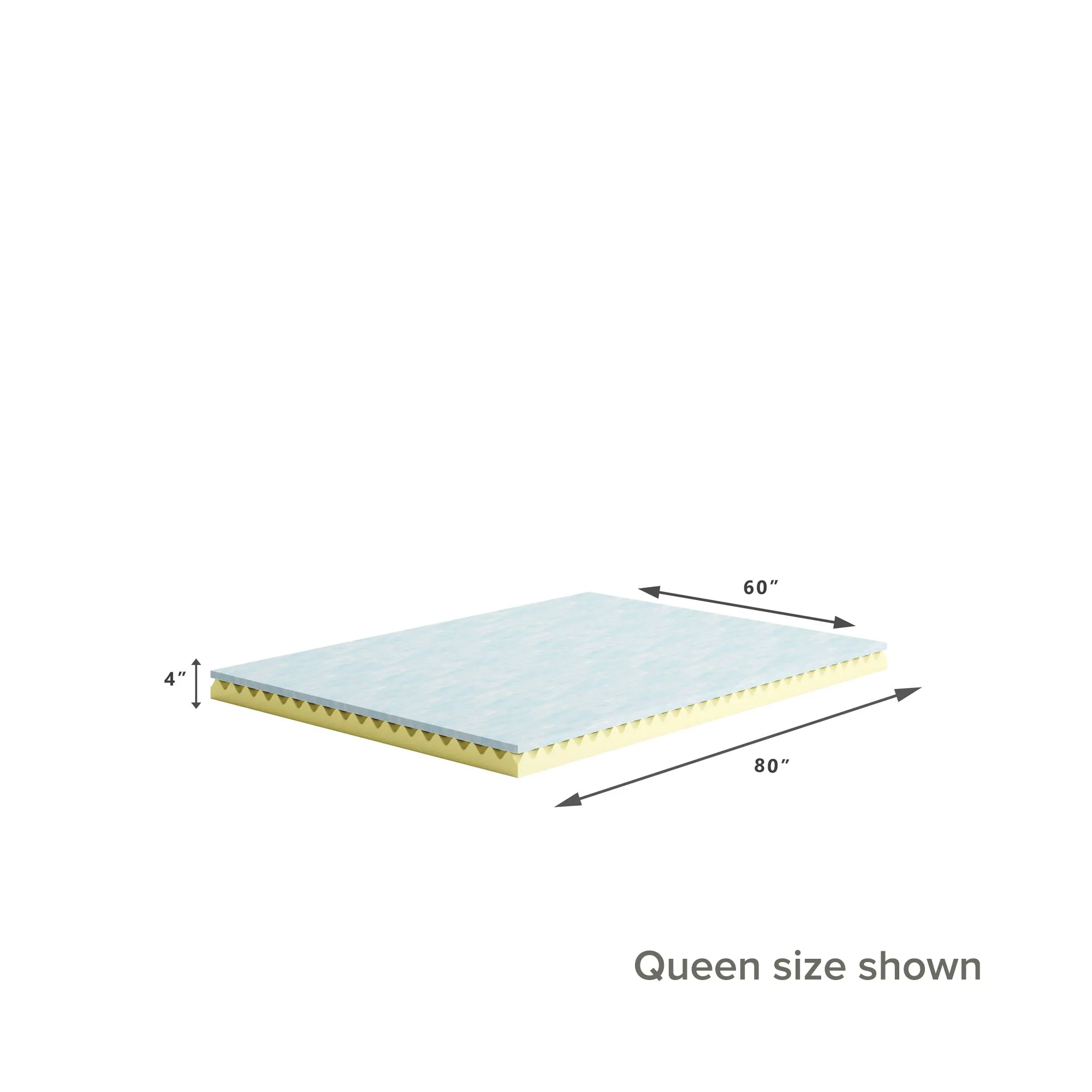 Swirl Gel Cooling Memory Foam Mattress Topper