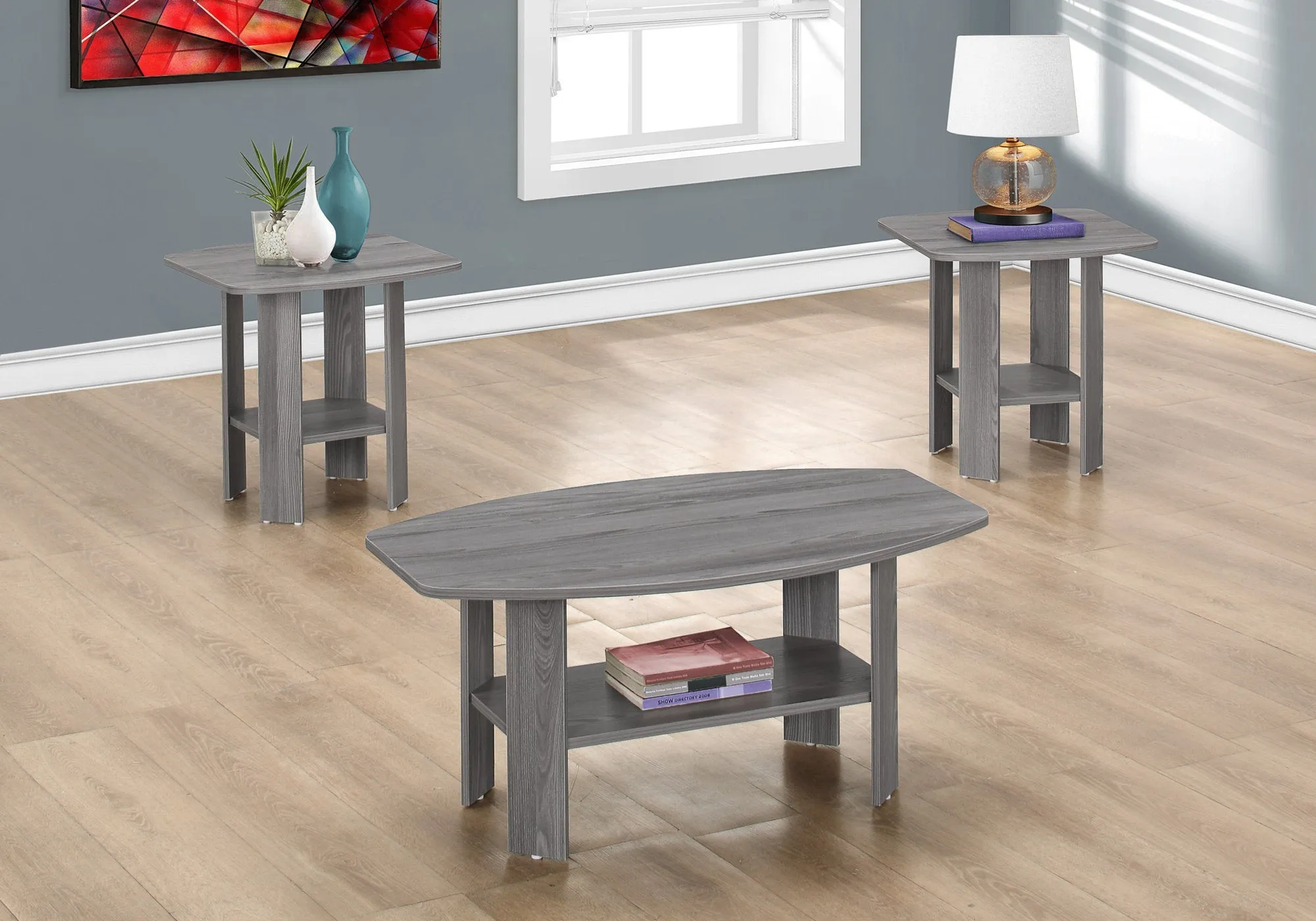 Table Set - 3Pcs Set / Grey
