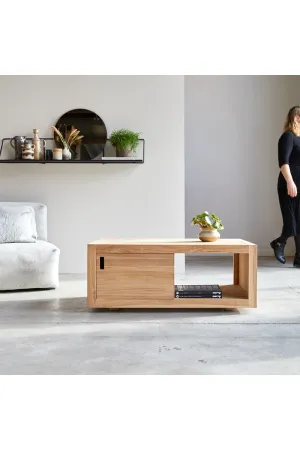 Teak Minimalist Coffee Table | Tikamoon Adam