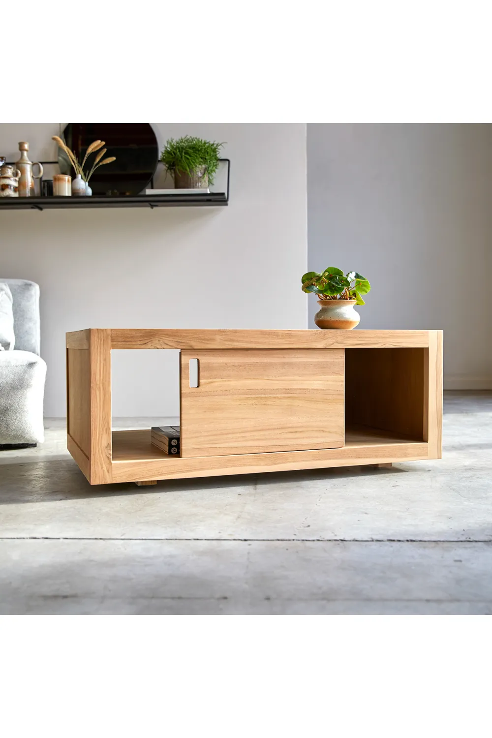 Teak Minimalist Coffee Table | Tikamoon Adam