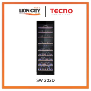 Tecno SW 202D 171-Bottle Built-in Wine Chiller (Full Black) SW202D