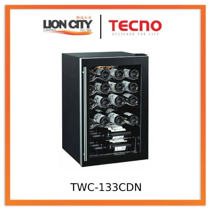 Tecno Uno TWC 133 CDN Wine Chiller Black 43 Btls (750ml)