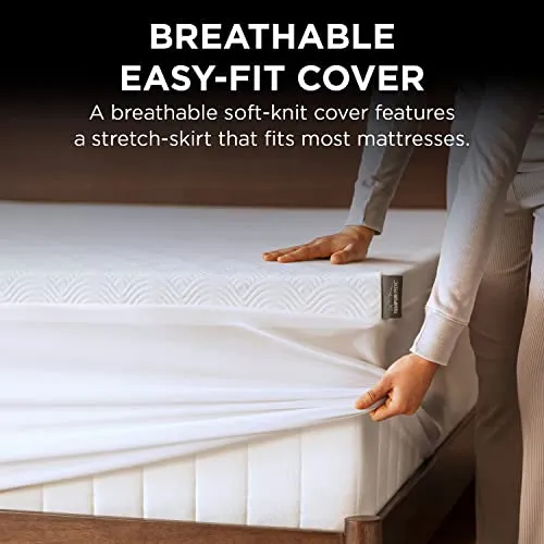 Tempur-Pedic Tempur -Cloud 2-Inch Mattress Topper, Twin XL, White