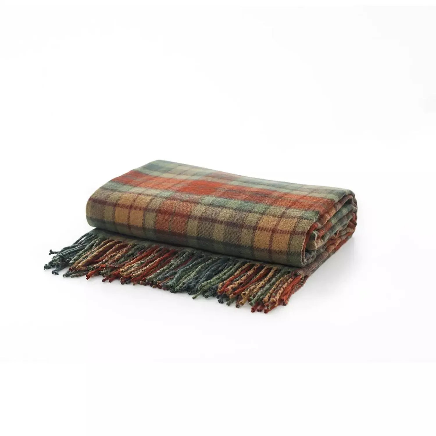 The Lyndon Company Buchanan Evergreen Faux Cashmere Tartan Throw