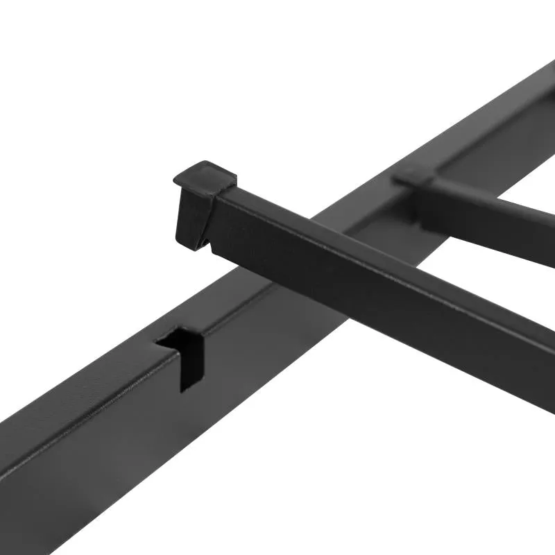 Trendy Nights Metal Platform Bed Frame No Box Spring Needed Steel Slat Support Quick Lock Functionality