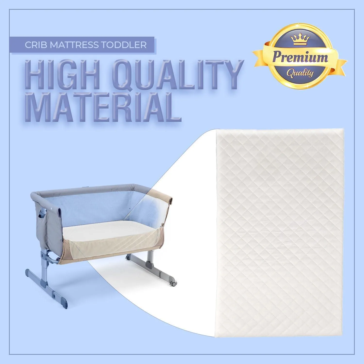 Tutti Bambini Crib Mattress - Toddler & Infant Foam Mattress - (80.5L x 51W x 5H cm)