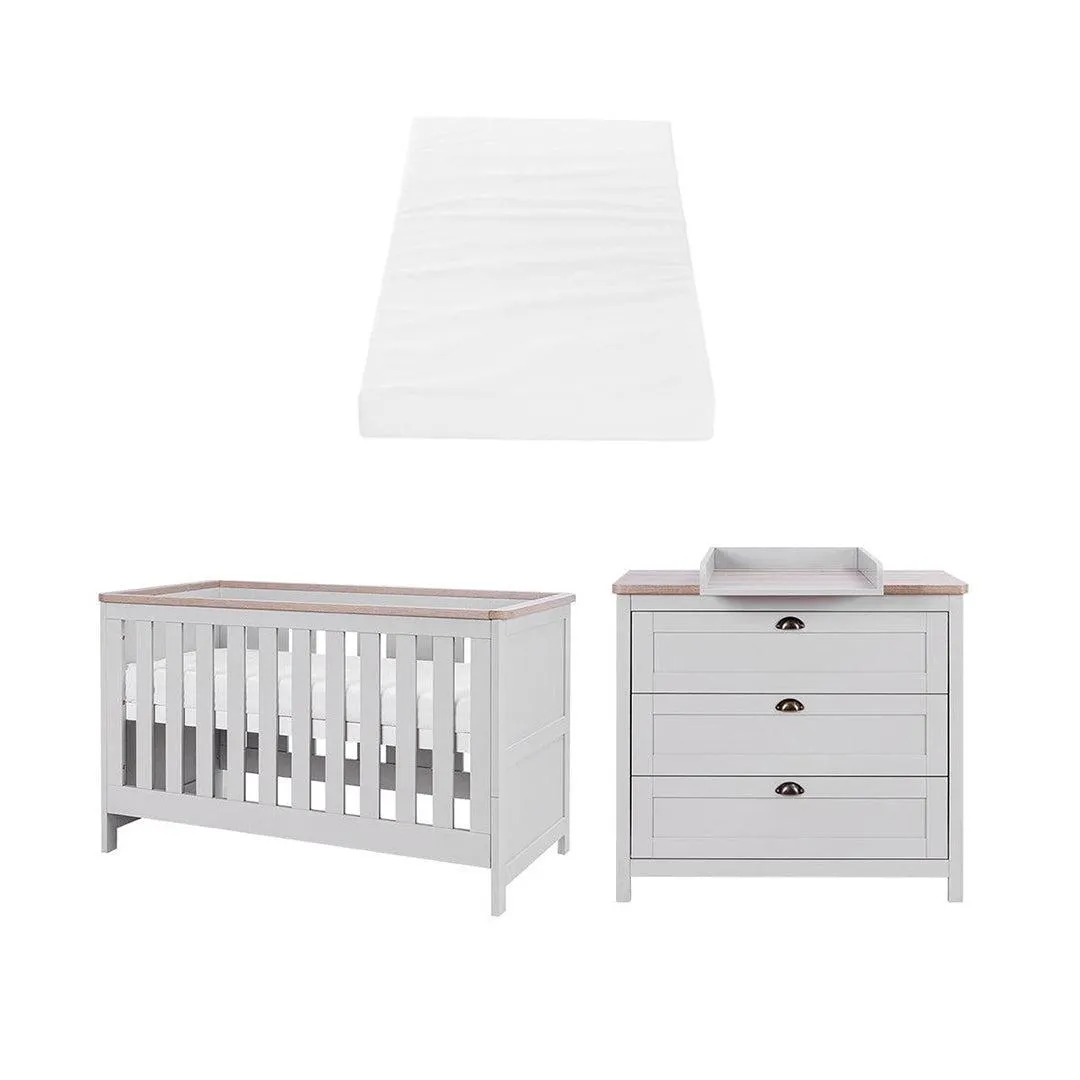 Tutti Bambini Verona 2 Piece Room Set - Dove Grey/Oak