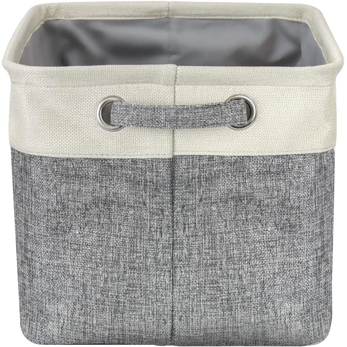 Twill Storage Basket Set - "Live, Love, Laugh" - (Stylish Text)
