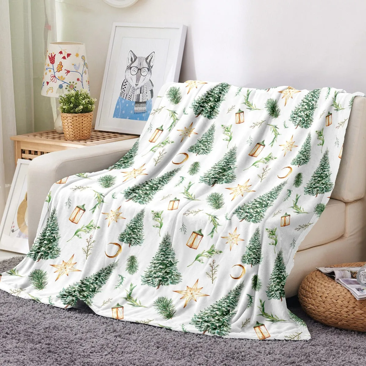 Ultra Soft Oversized Plush Holiday Throw Blanket - Stylish Home Décor for Bed or Couch