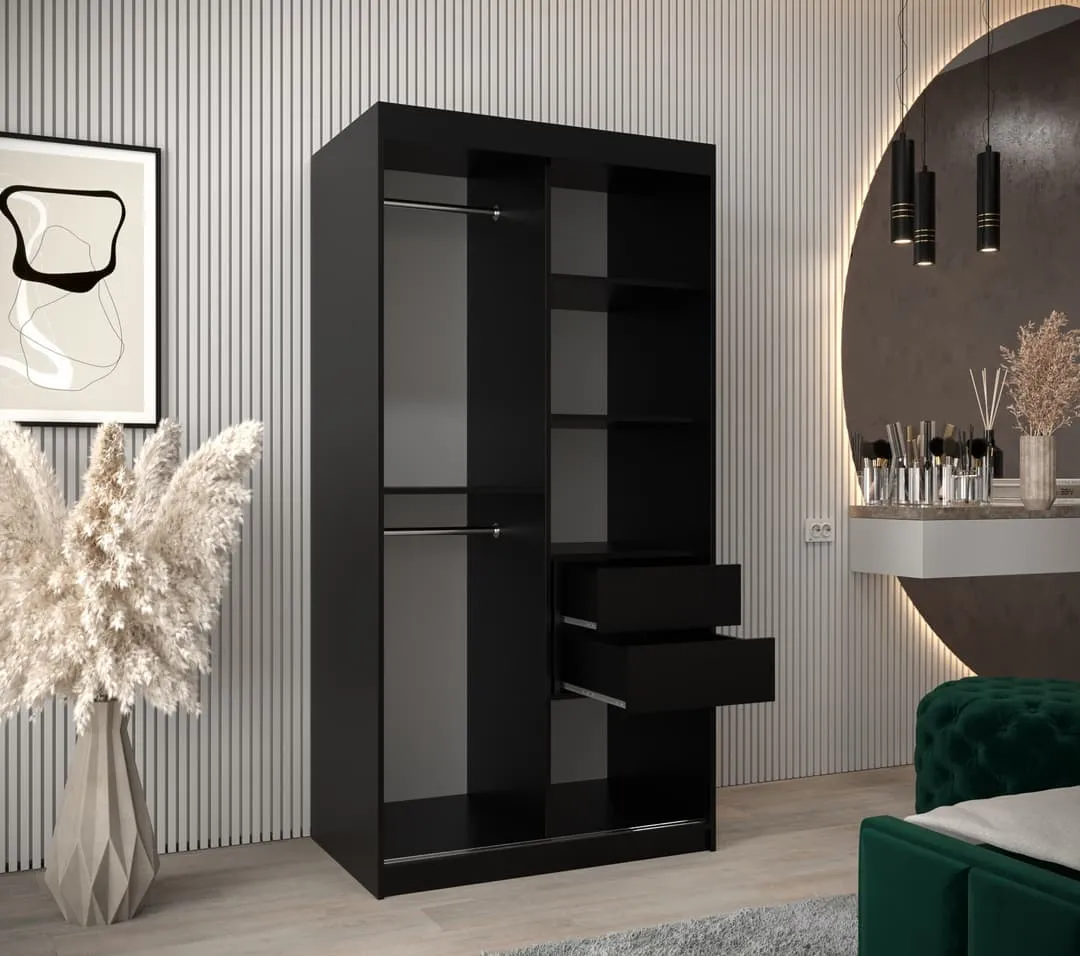 Uppsala V2 Sliding Door Wardrobe 100cm