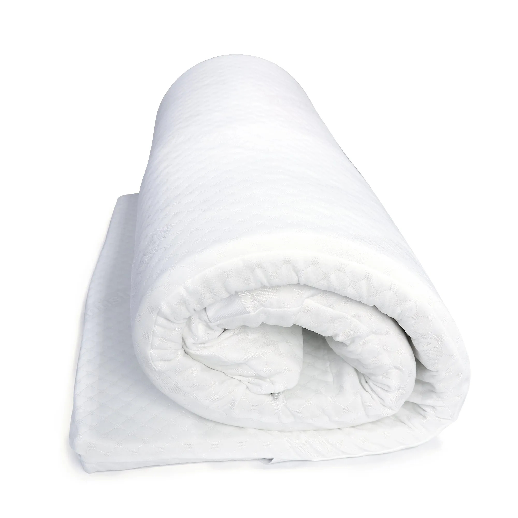 White Memory Foam Mattress Topper - 180x200 with 5cm Thickness