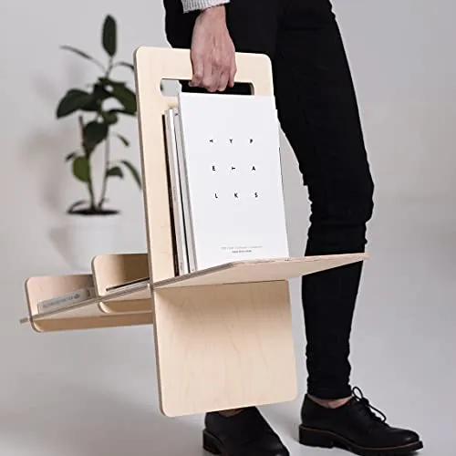 Whittlewud Wooden Stylish Magazines Holder Rack, News Paper or Books Holder Display Unit for Office Reception, Living Room