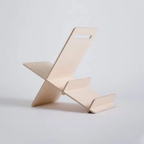 Whittlewud Wooden Stylish Magazines Holder Rack, News Paper or Books Holder Display Unit for Office Reception, Living Room