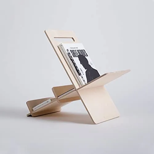 Whittlewud Wooden Stylish Magazines Holder Rack, News Paper or Books Holder Display Unit for Office Reception, Living Room