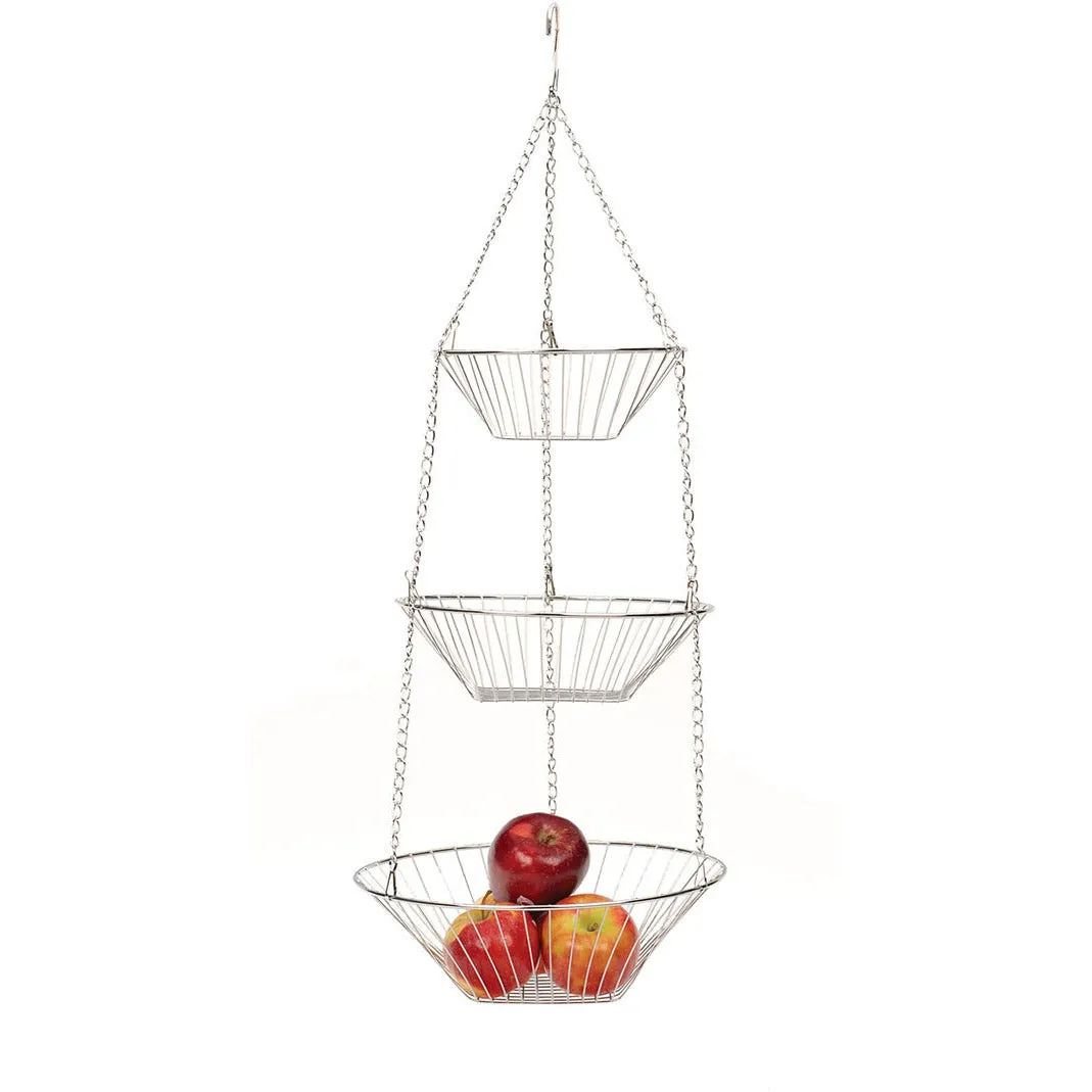 Wire Hanging Basket, Chrome
