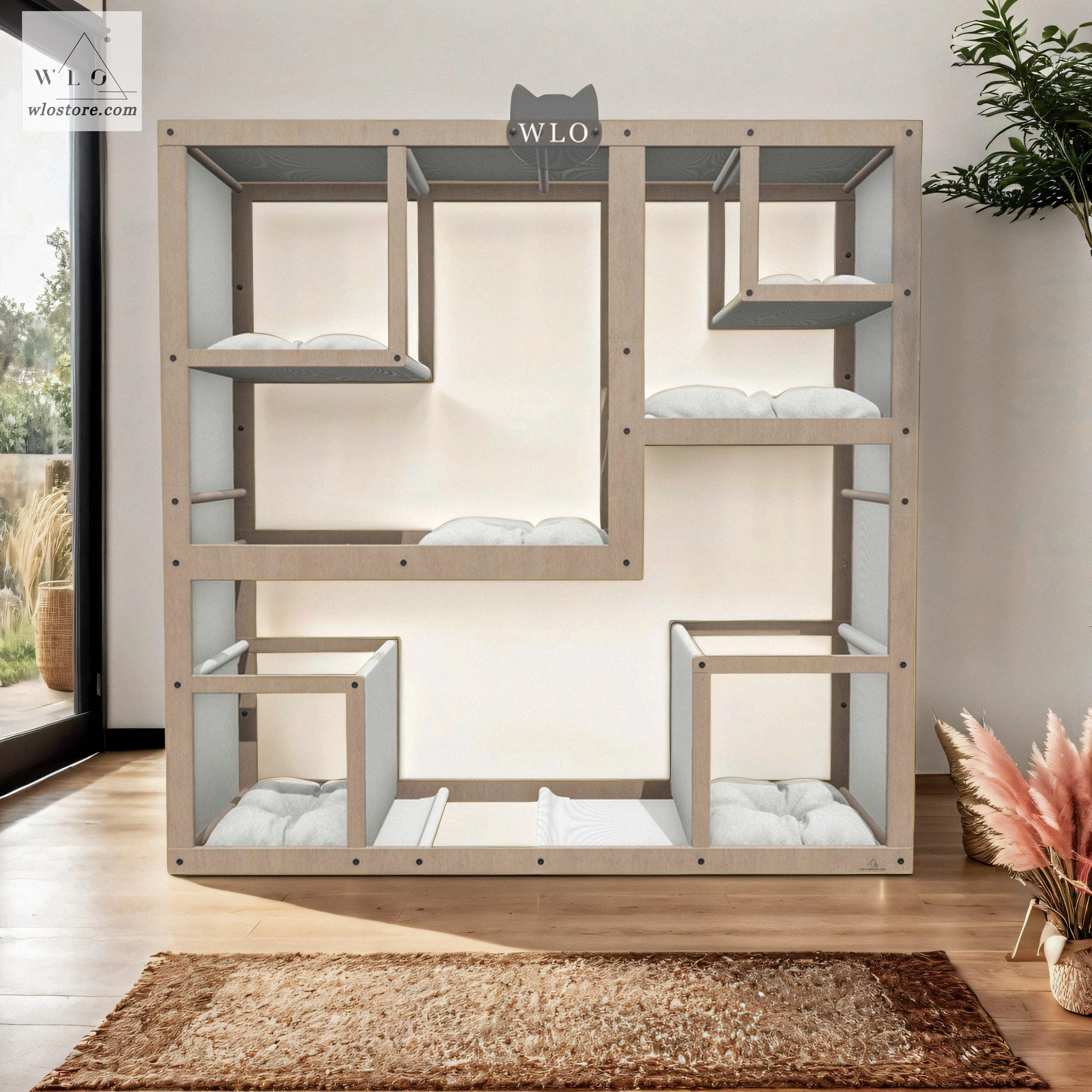 WLO® Natural Square Compact Cat Shelf