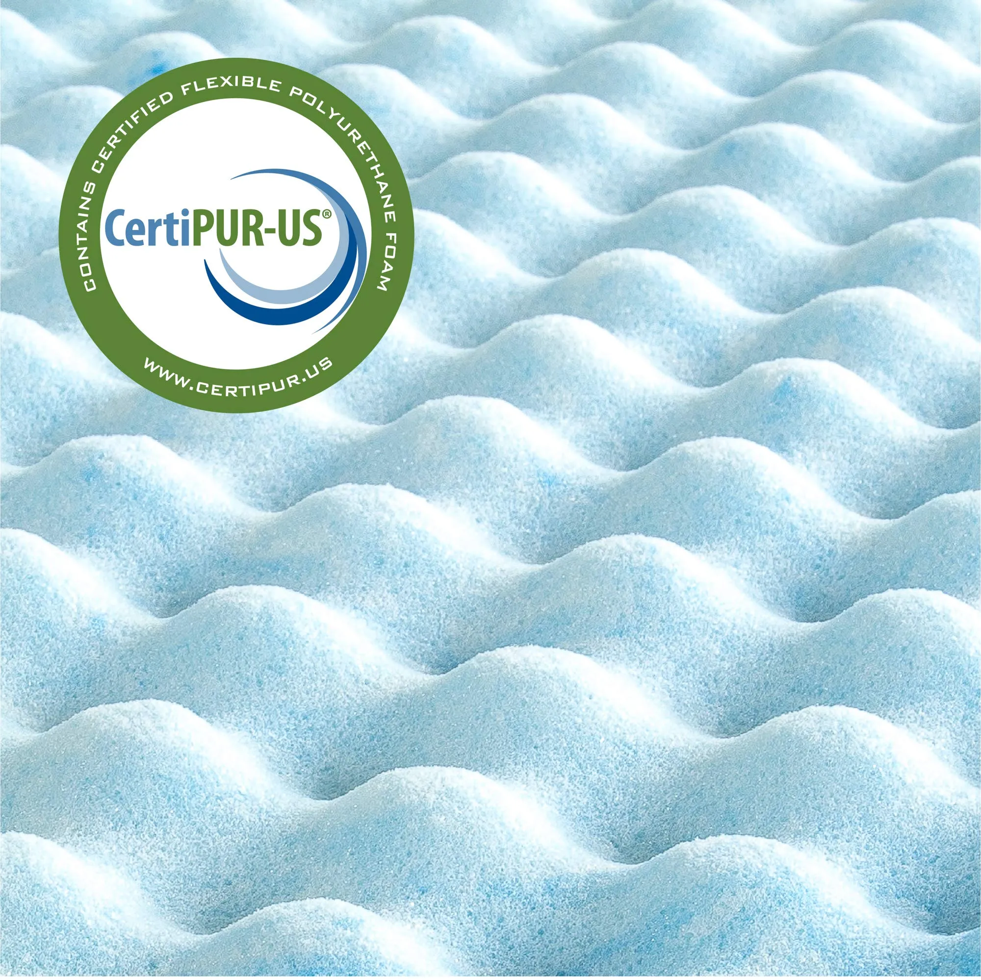 ZINUS 1.5 Inch Swirl Gel Cooling Memory Foam Mattress Topper, Cooling Airflow Design, CertiPUR-US Certified, King