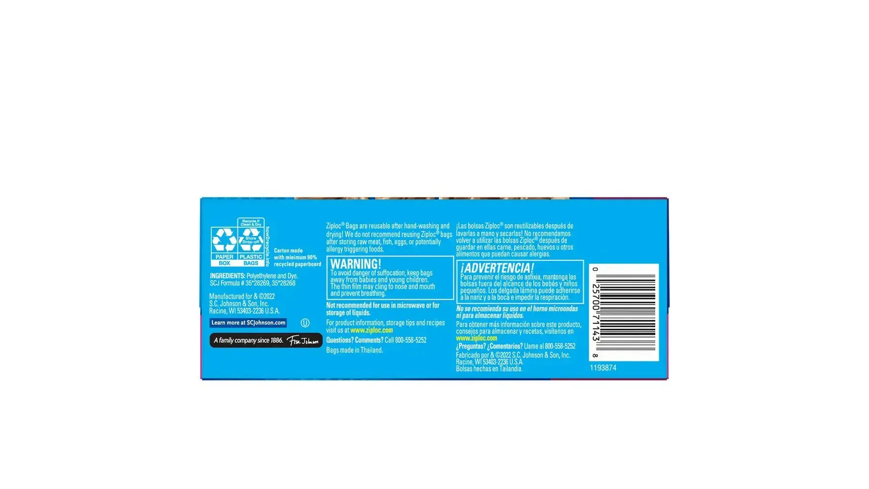 Ziploc® Brand Snack Bags (90 Count)