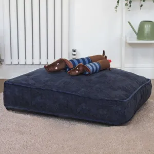 Zoon 107cm Large Navy TuffEarth Chenille Gusset Pet Mattress